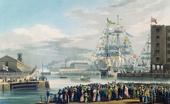 The Opening of St. Katharine Docks, Saturday the 25th October 1828 de Edward Duncan