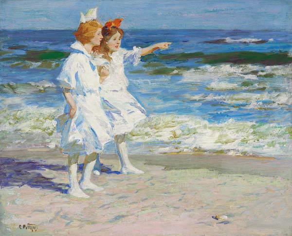 Mädchen am Strand. de Edward Henry Potthast