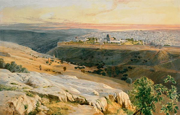 Jerusalem from the Mount of Olives de Edward Lear