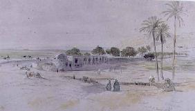 The Wadi, Es-Sioot, Egypt, 1854 (w/c, pen &
