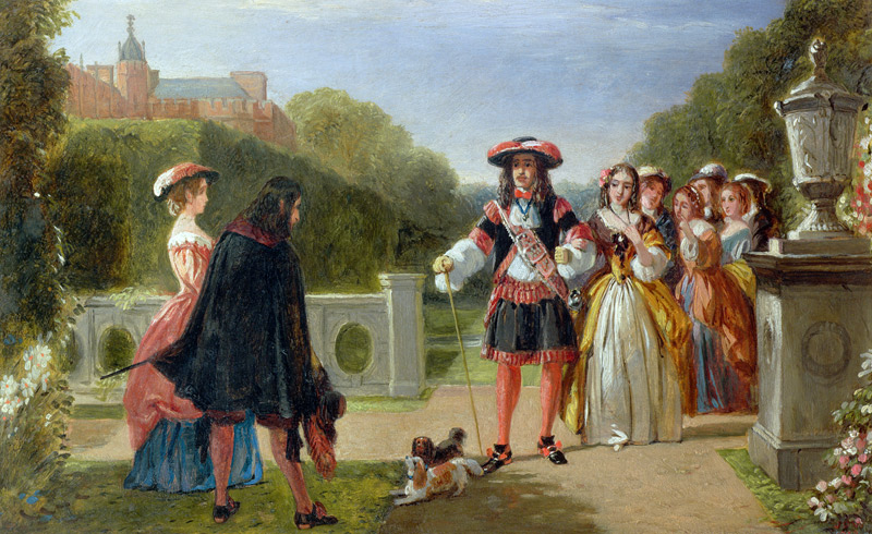 King Charles II (1630-85) and Nell Gwynne (1650-87) de Edward Matthew Ward