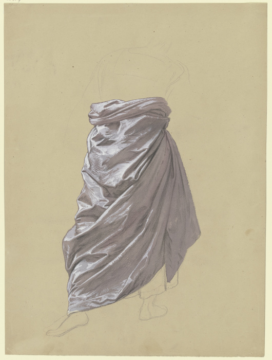 Rückenansicht einer ausschreitenden Gewandfigur de Edward von Steinle