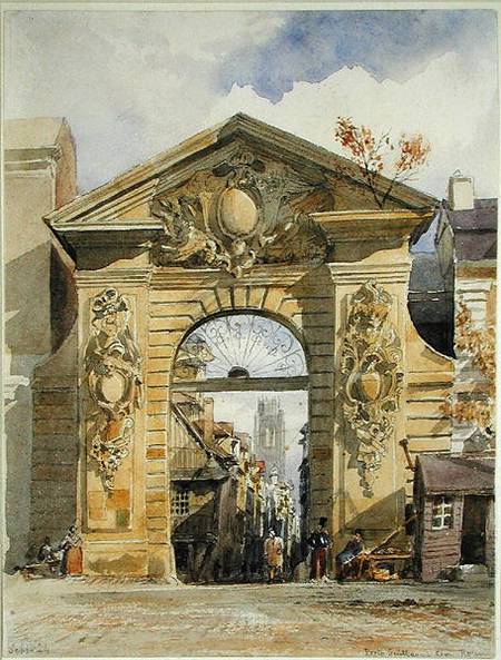 Porte Guillaume Leon, Rouen  on de Edward William Cooke