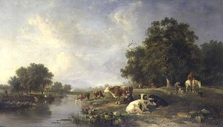 Landscape with cattle de Edward Williams