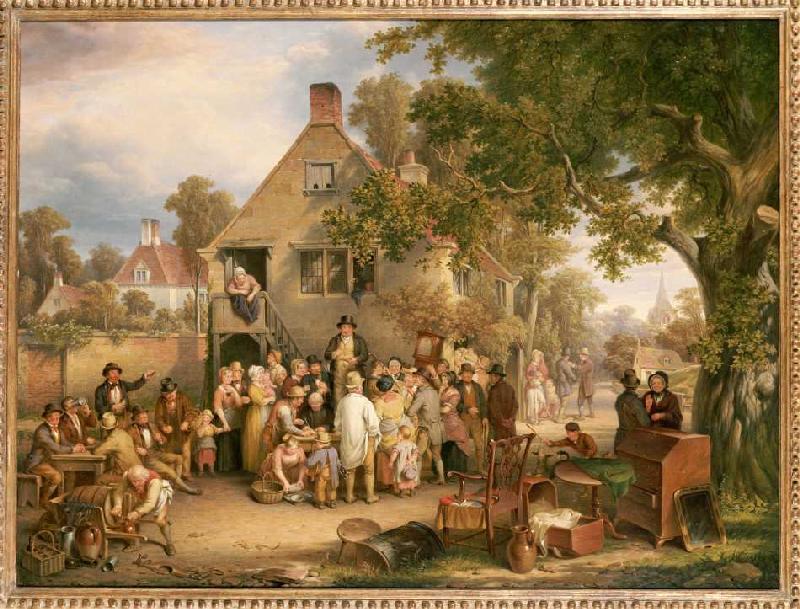 An auction on the village de Edwin Cockburn