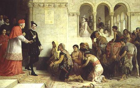 The Supplicants. The Expulsion of the Gypsies from Spain de Edwin Long