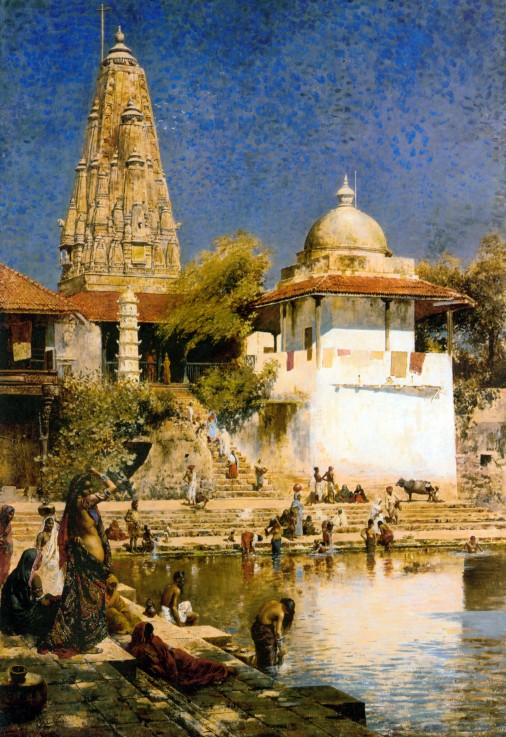 Banganga Tank and Walkeshwar Temple at Bombay de Edwin Lord Weeks