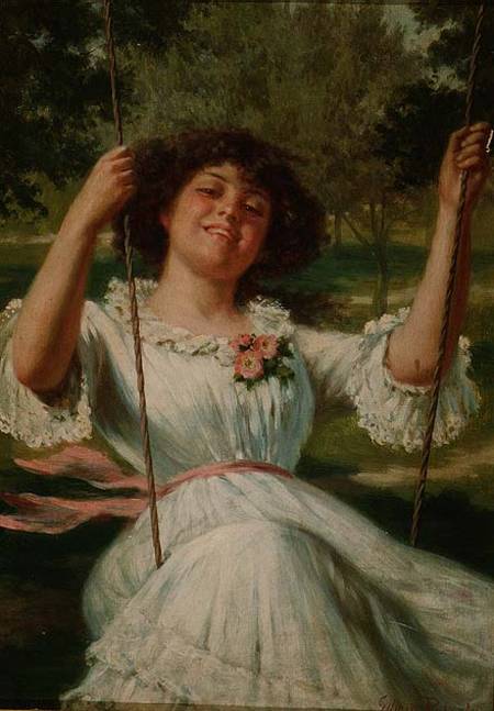 Girl on a Swing de Edwin Thomas Roberts