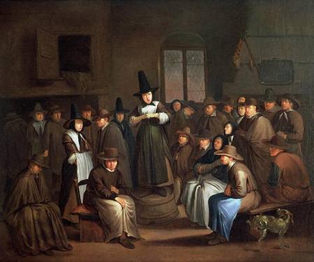 A Quakers Meeting de Egbert Ivan Heemskerck