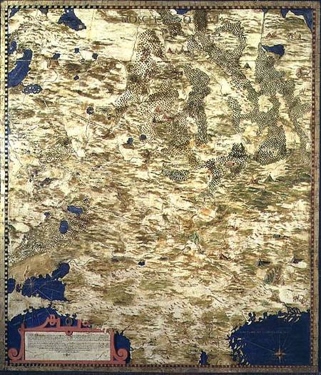 Map of Sixteenth Century Russia de Egnazio Bonsignori