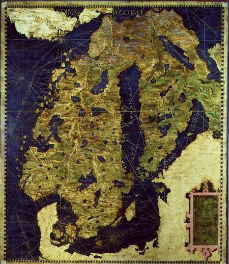 Map of Sixteenth Century Scandinavia de Egnazio Bonsignori