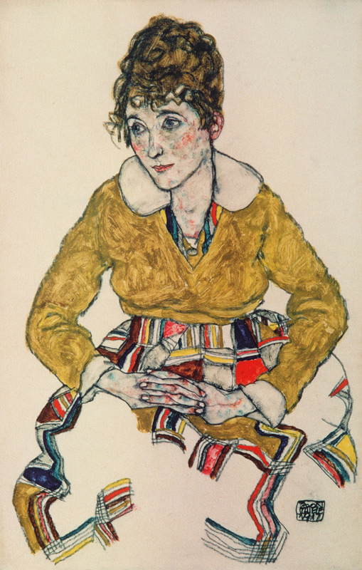 Portrait of the wife of the artist. de Egon Schiele