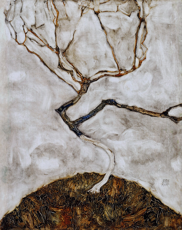 Small Tree in Late Autumn de Egon Schiele