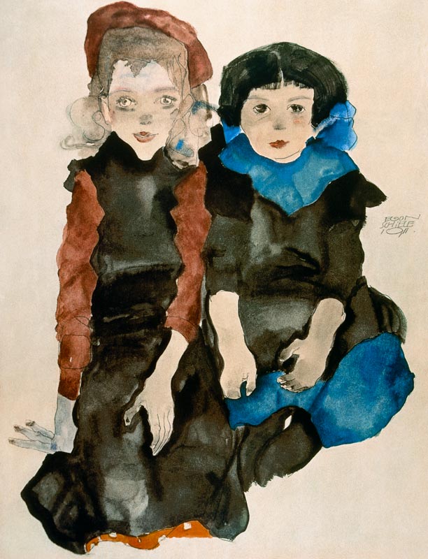 Dos niñas de Egon Schiele