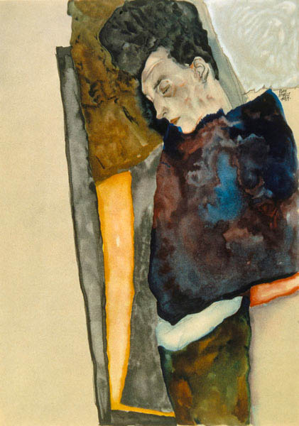 The mother of the artist, sleeping. de Egon Schiele