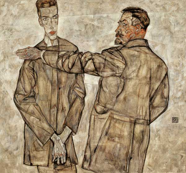 Double portrait (central inspector Heinrich Benesc de Egon Schiele