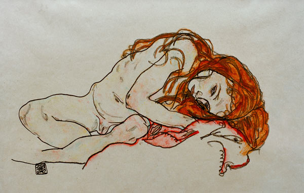 Dos mujeres abrázandose de Egon Schiele