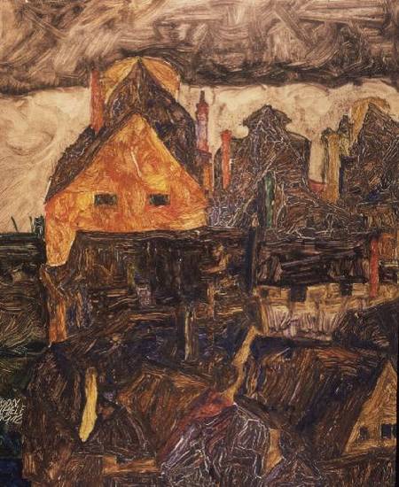 Krumau on the Molde de Egon Schiele