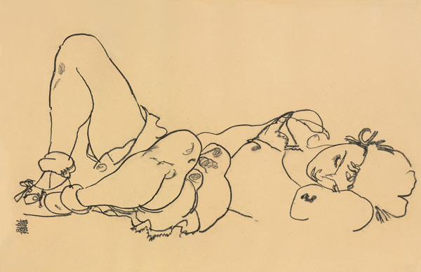 Mujer reclinada II de Egon Schiele