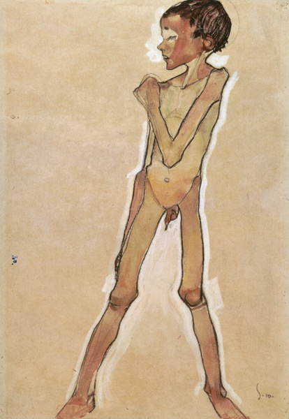 Nude Boy Standing de Egon Schiele