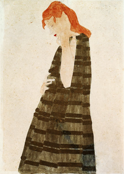 Woman in a Golden Cape de Egon Schiele