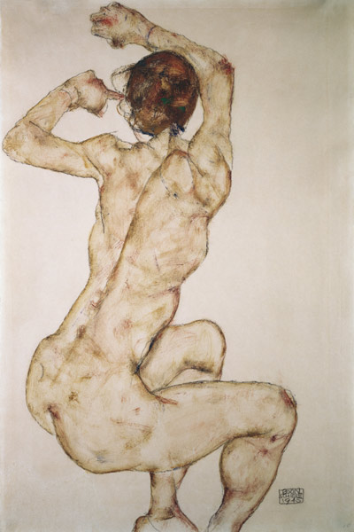 The crouching down de Egon Schiele