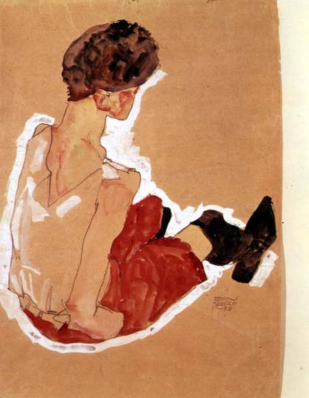 Seated Woman de Egon Schiele