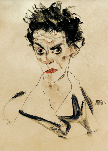 Autorretrato 1912 de Egon Schiele