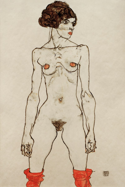 Standing Nude de Egon Schiele