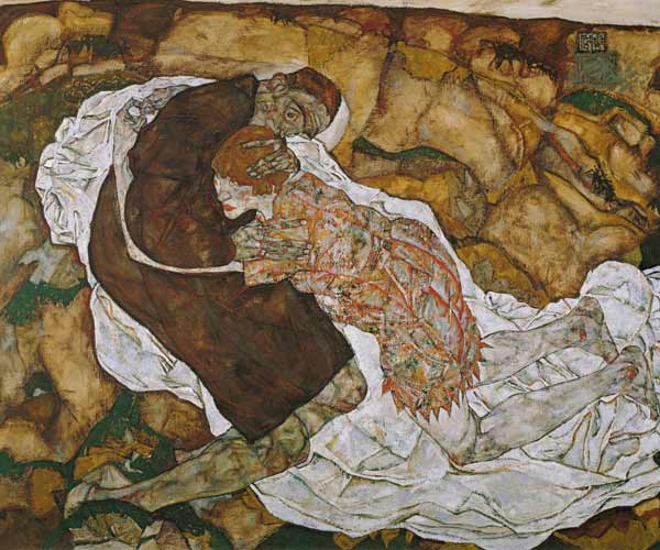 Death and girl (man and girl) de Egon Schiele