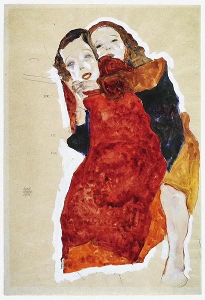Two girls de Egon Schiele