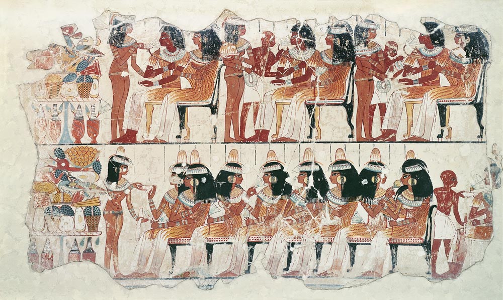 Banquet scene, from Thebes de Egyptian