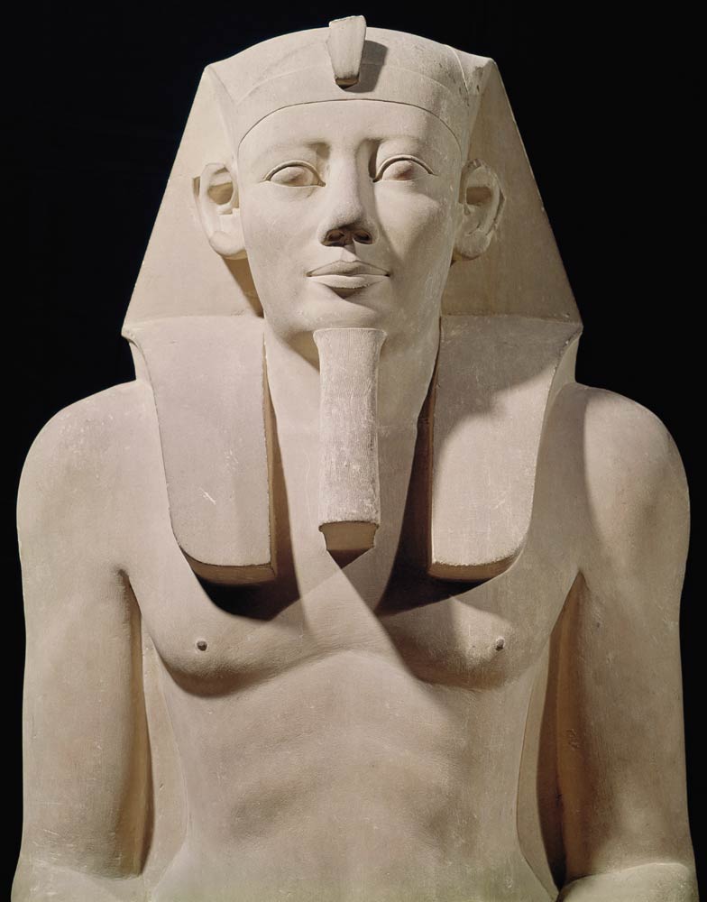 Seated statue of Sesostris I (1971-28 BC), originally from the Mortuary Temple of Sesostris I at al- de Egyptian