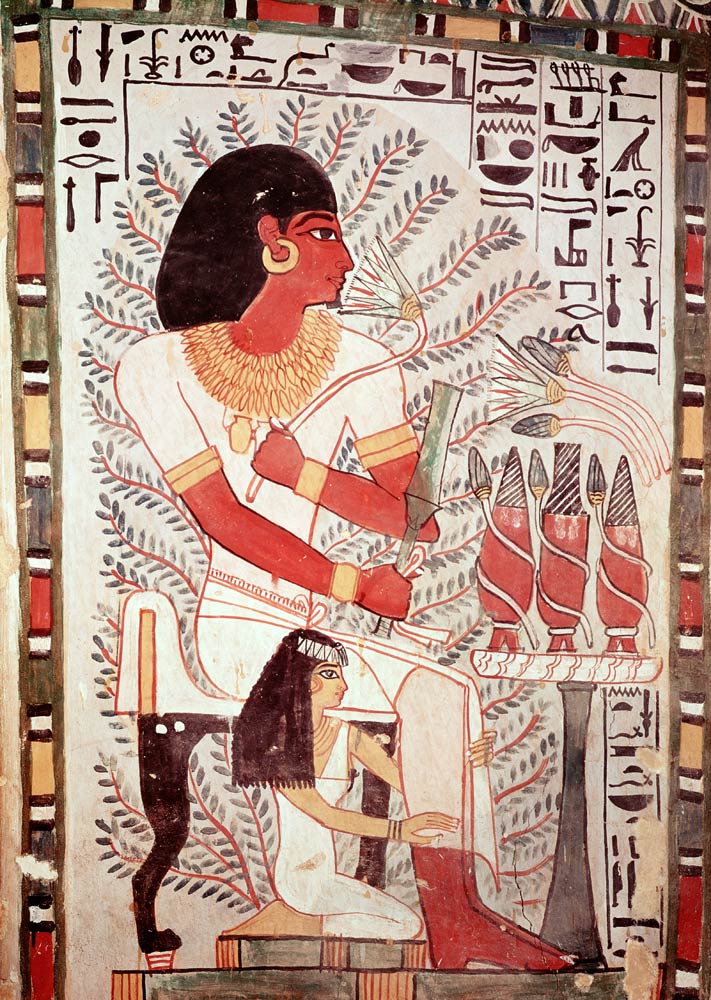 Sennefer seated with his wife, Meryt, from the Tomb of Sennefer, New Kingdom de Egyptian