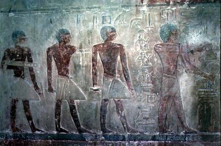 Craftsmen from the South wall of the Mastaba Chapel of Ti, Old Kingdom de Egyptian
