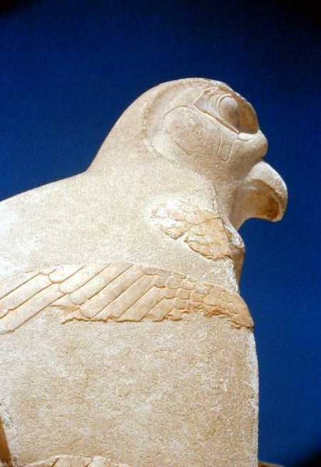 Detail of a statue of a vulture flanking the ramp to the Upper Terrace, Mortuary Temple of Hatshepsu de Egyptian