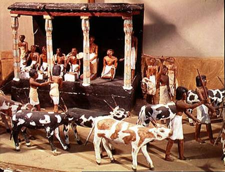 Funerary model of a census of livestock, from the Tomb of Meketre, Thebes, Middle Kingdom de Egyptian