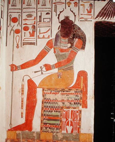 The god, Khepri, from the Tomb of Nefertari, New Kingdom de Egyptian