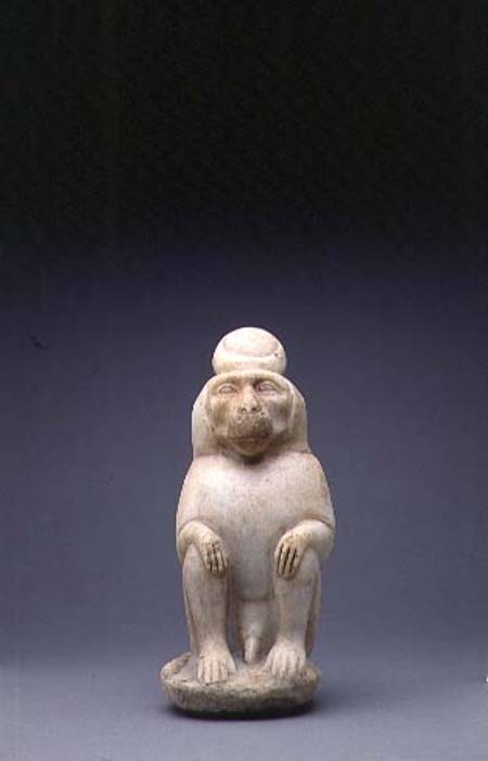 Marble figure of the Baboon of the God Toth de Egyptian