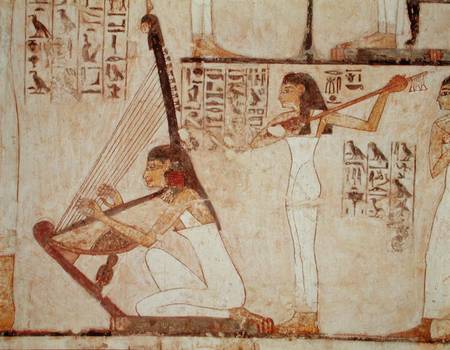 Two Musicians, from the Tomb of Rekhmire, New Kingdom de Egyptian