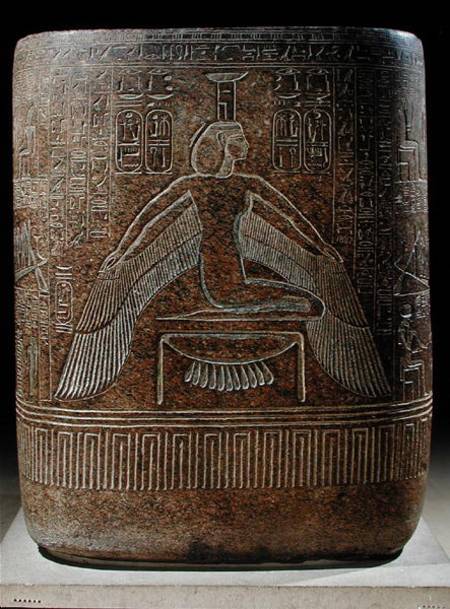 Nephthys protecting the pharaoh, from the sarcophagus of Ramesses III (c.1854-1153 BC) from his tomb de Egyptian