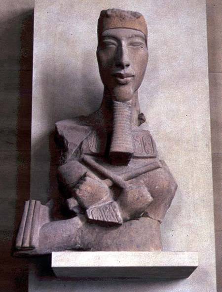 Osirid pillar of Amenophis IV (Akhenaten) from Karnak, Amarna period, New Kingdom de Egyptian