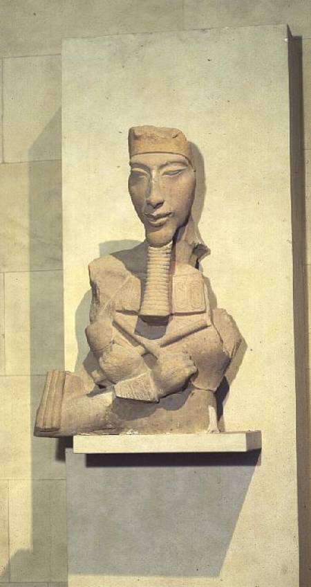Osiride pillar of Amenophis IV (Akhenaten) from Karnak, New Kingdom de Egyptian