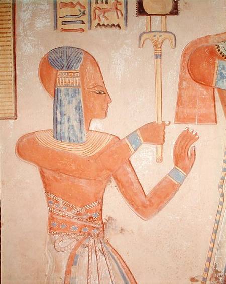 Portrait of the dead prince, from the Tomb of Amen-Her-Khepshef, Ramesside Period de Egyptian
