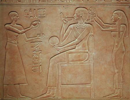 Queen Kawit at her toilet, from the sarcophagus of Queen Kawit, found at Deir el-Bahri, Middle Kingd de Egyptian