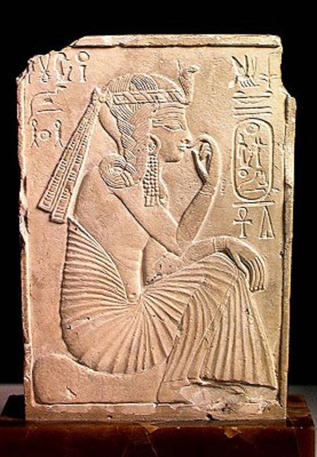 Relief depicting Ramesses II (1279-1213 BC) as a child, New Kingdom de Egyptian