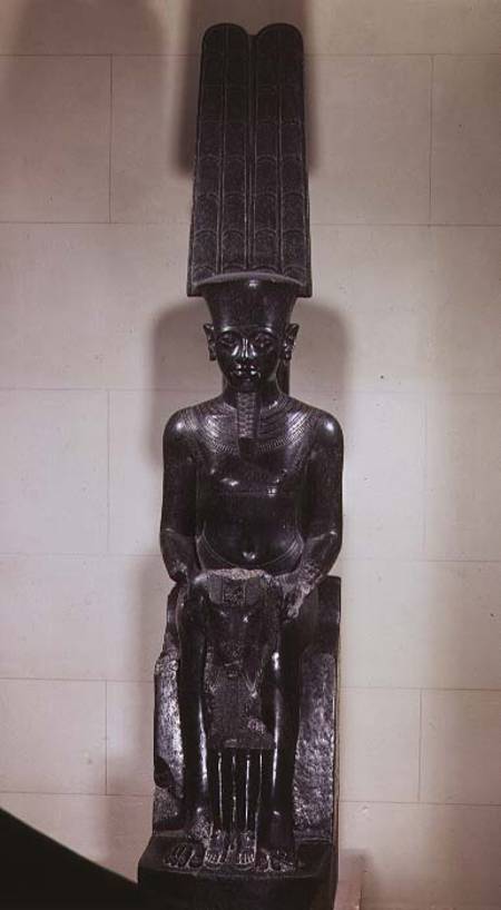 Statue of the God Amun protecting Tutankhamun, New Kingdom de Egyptian