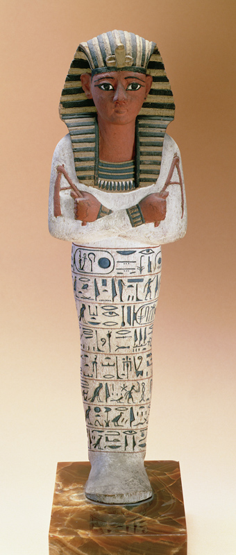 Shabti figure of Ramesses IV, New Kingdom (stuccoed & painted wood) de Egyptian 20th Dynasty