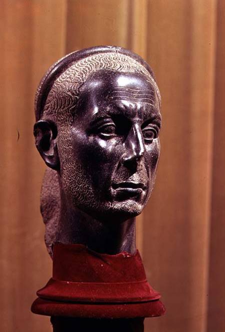 Head of a statue of a bearded priest with a starred diadem, thought to be a portrait bust of Julius de Egyptian School
