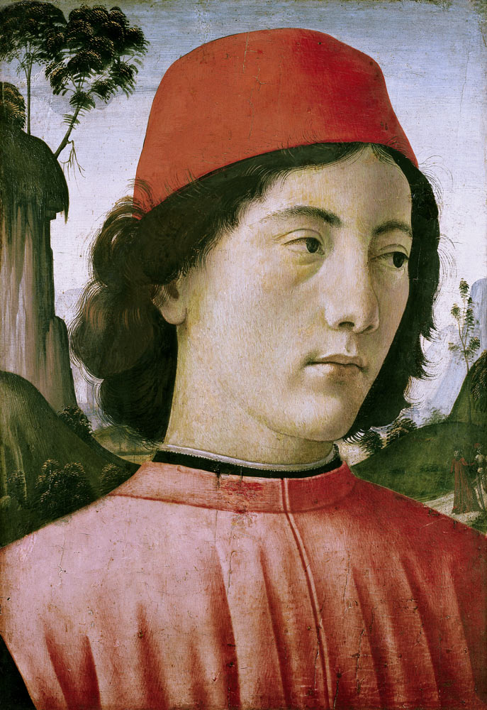 Portrait of a Young Man de  (eigentl. Domenico Tommaso Bigordi) Ghirlandaio Domenico